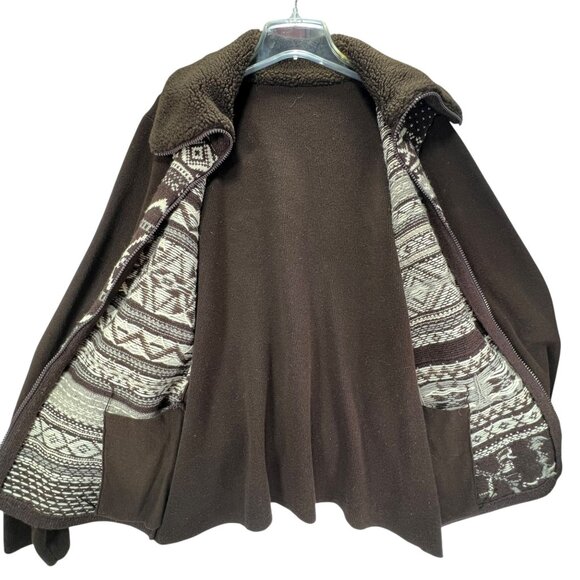 Lauren Ralph Lauren Cardigan Sweater Jacket Nordic Full Zip Pockets Wool Blend - Picture 4 of 14